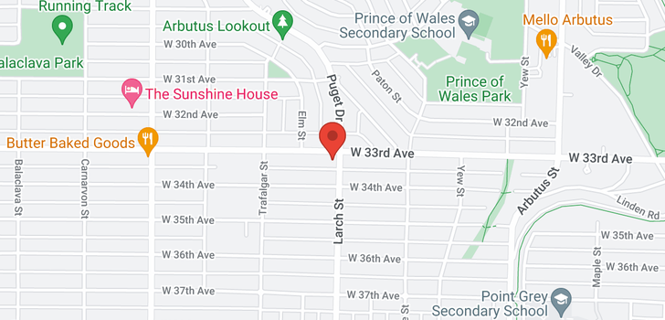 map of 2502 W 33RD AVENUE